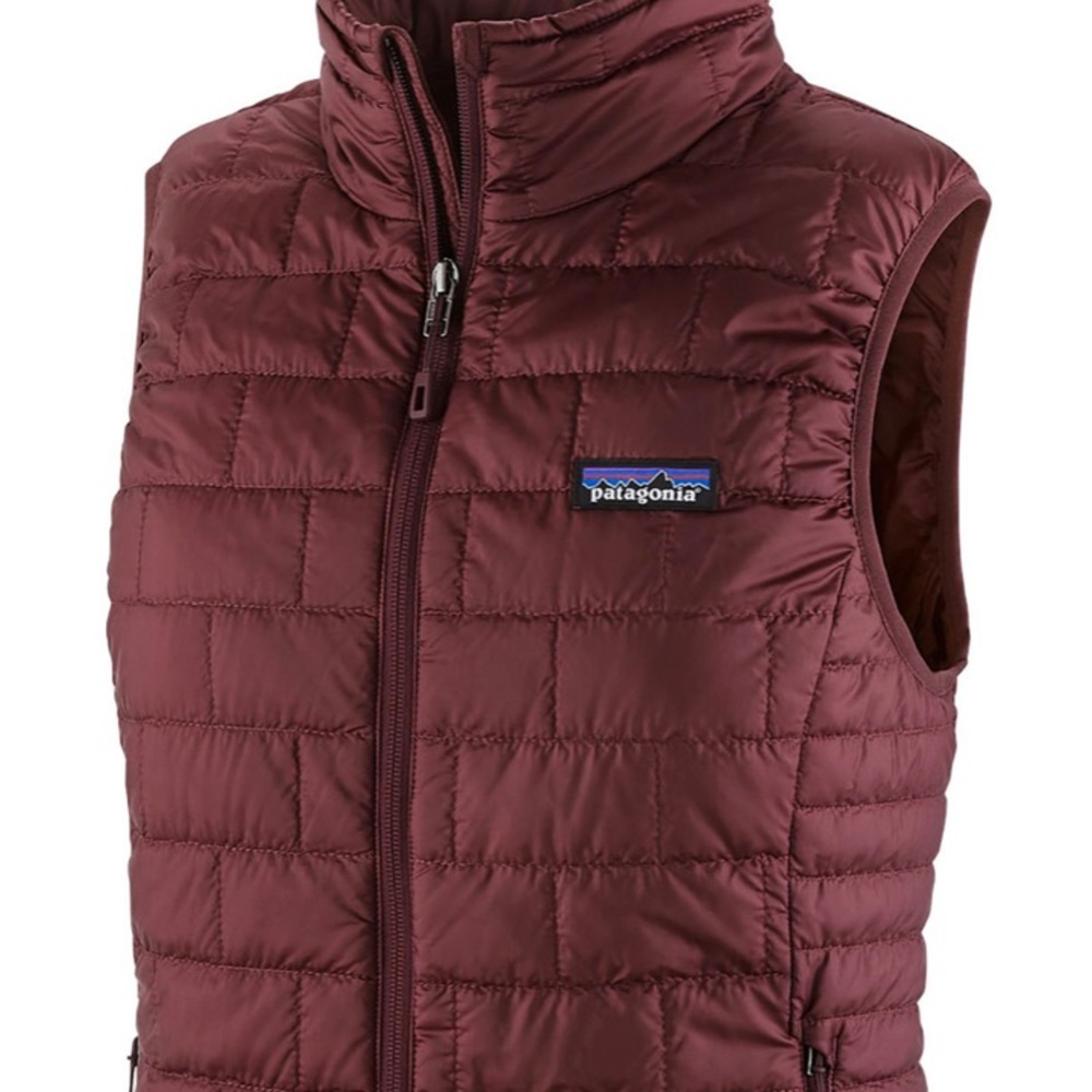 Maroon Plum Womens Patagonia Vest Down Brick Quilted Puff